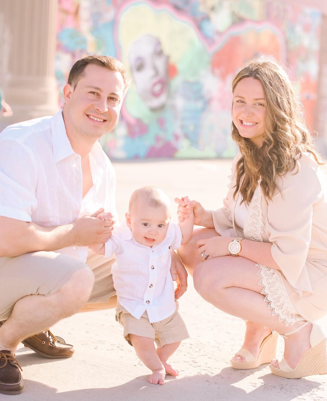 The Rousiamanis Family, clients of Tribe of Mine, with their toddler